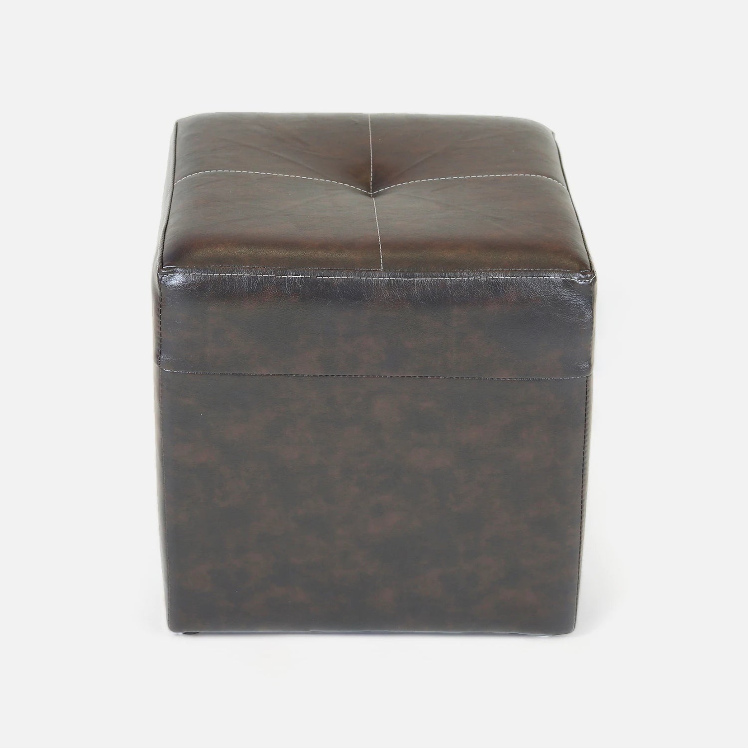 Pouf Cubo - Cuero Sintético PU Café Moro